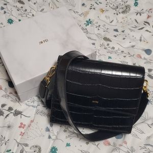Jw Pei mini flap bag in black croc